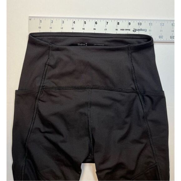 Thinx High Waisted Black Period Leggings w Pockets Moderate Absorbency Size XS - Picture 6 of 13